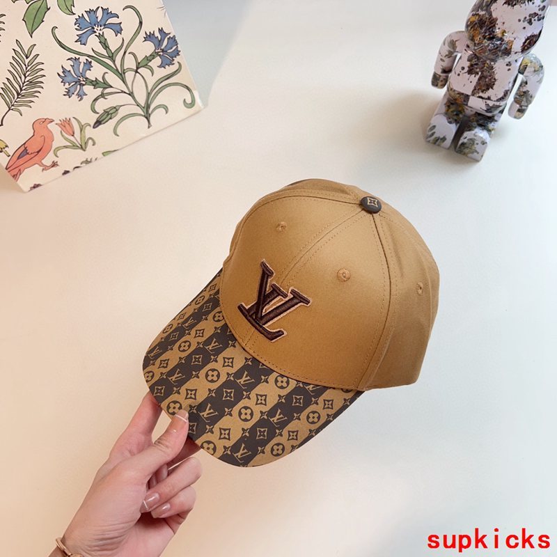 Close-up detail view of Louis Vuitton unisex cap
