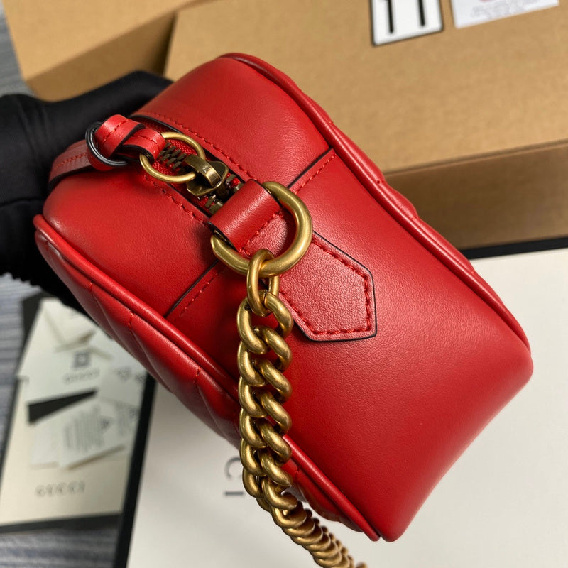 Top view of classic signature women's handbag – women's designer-style accessory