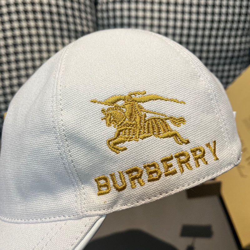 Angled view of Burberry unisex cap