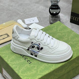 Gucci fresh white-and-black luxury sneakers view 6 breathable knit upper