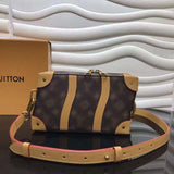 Side profile of premium sleek women's handbag – women's luxury accessory