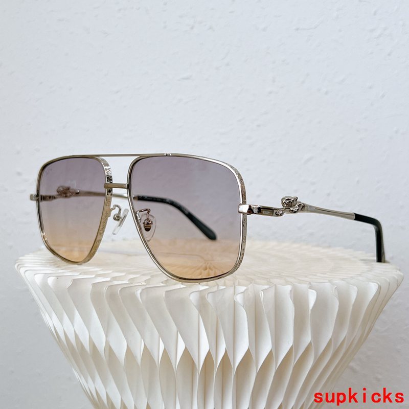 Close-up detail view of Cartier unisex sunglasses
