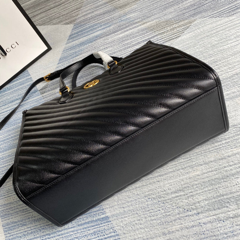 Back view of structured chic women's handbag – women's luxury accessory