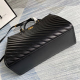 Back view of structured chic women's handbag – women's luxury accessory
