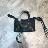 Contemporary Faux Leather Handbag - Sleek Minimalist Lines | Women's Designer-Inspired Purse #697 - back view (image 4) of designer-inspired handbag