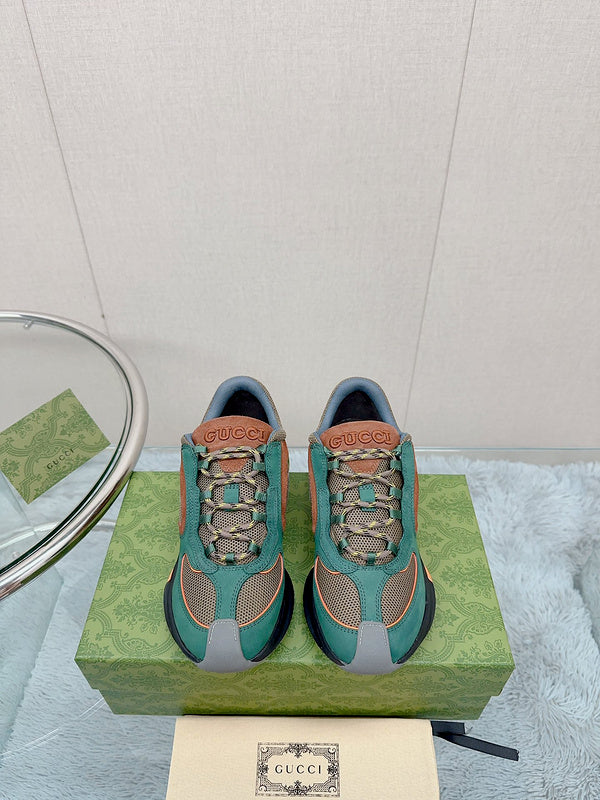 Gucci sneakers detailed view showing premium designer craftsmanship