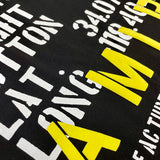Close-up of Amiri t-shirt craftsmanship