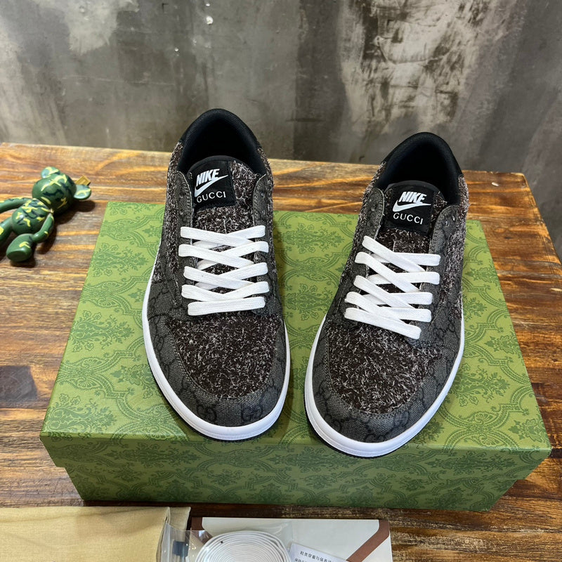 Gucci bold contrast luxury sneakers view 7 breathable knit upper