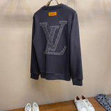 Side profile of Louis Vuitton luxury clothing with runway-inspired design
