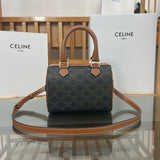 Styled lifestyle shot of sleek refined women's handbag – women's designer-style accessory