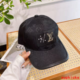 Close-up detail view of Louis Vuitton unisex cap