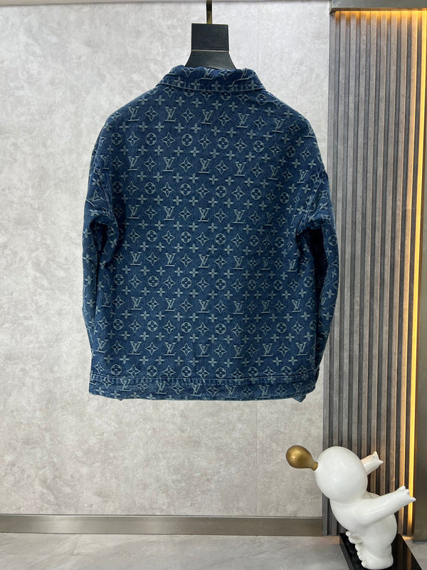 Side profile of Louis Vuitton luxury clothing with runway-inspired design