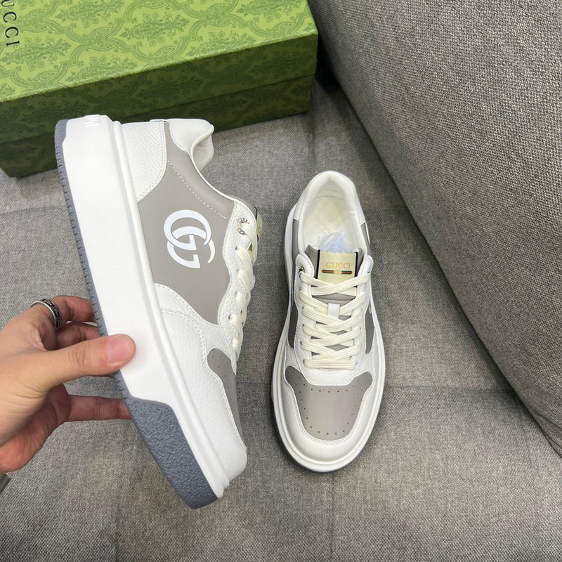 Gucci stone beige luxury sneakers view 6 padded collar comfort