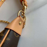 Top view of sleek classic women's handbag – women's designer-style accessory