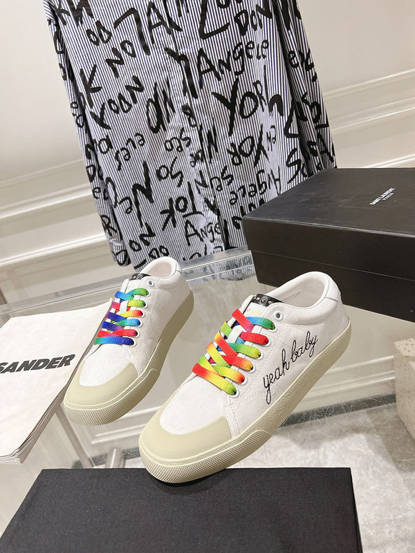 Close-up of Saint Laurent shoes craftsmanship