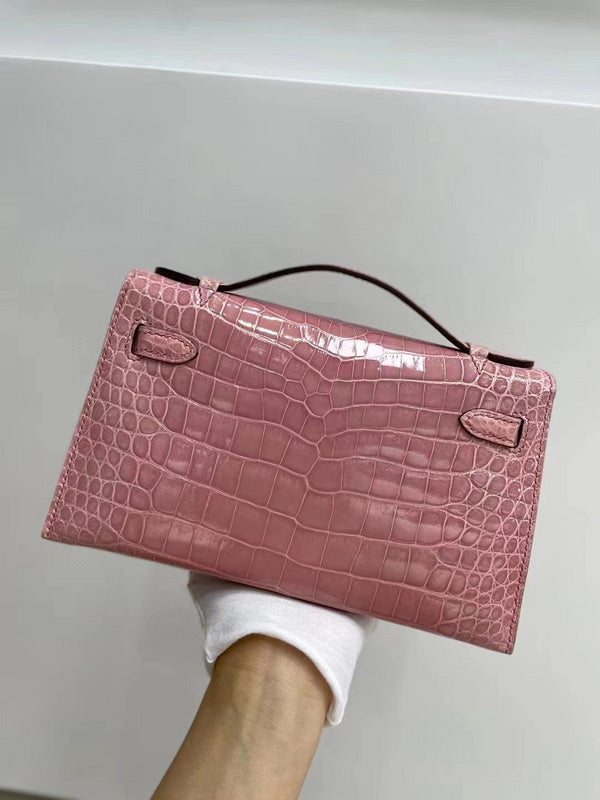 Side view of smart structured handbag