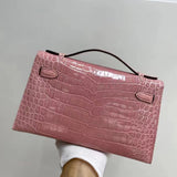 Side view of smart structured handbag