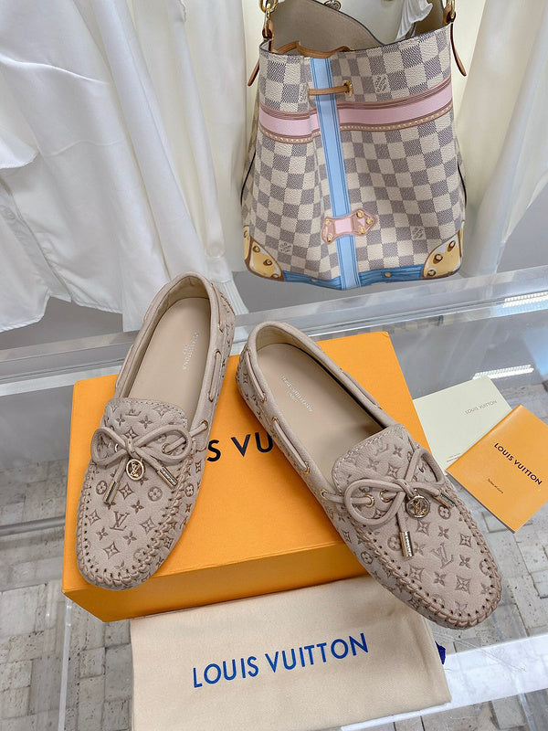 Louis Vuitton White Low-Top Sneakers - Back View