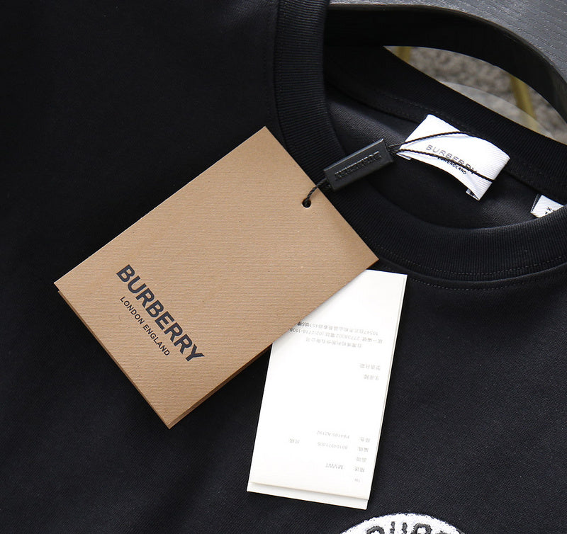 Burberry luxury t-shirt detail shot