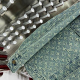 Flat lay presentation of Louis Vuitton luxury clothing with everyday silhouette