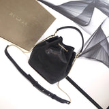 Sophisticated Vegan Leather Handbag - Smooth Faux-Leather Exterior | Women's Fashion Handbag #1771 - styled full view (image 7) of designer-inspired handbag