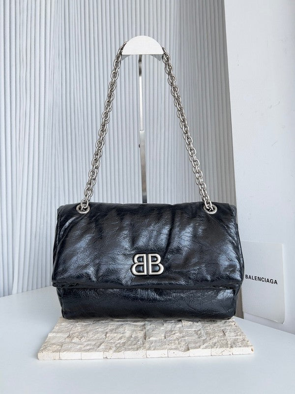 Zivas Charm Modern Minimalist Look Statement Handbag (Designer-Inspired Craftsmanship) – Angled View