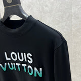 Full styled look of Louis Vuitton luxury clothing with monogram-inspired silhouette