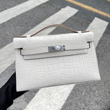 Close-up detail of polished bag design