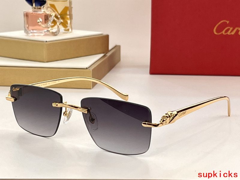Angled view of Cartier unisex sunglasses