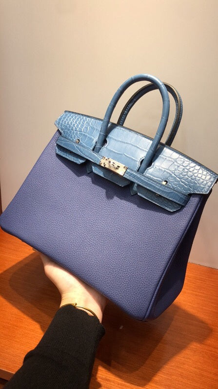 Sleek bag shown from front angle