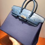 Sleek bag shown from front angle