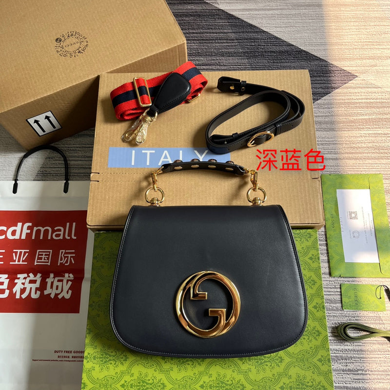 Front view of signature polished women's handbag – women's luxury handbag