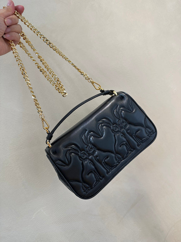 Bold Vegan Leather Handbag - Refined Silhouette | Women's Designer-Inspired Purse #1077 - back view (image 4) of designer-inspired handbag