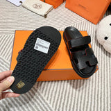 Hermès Nude Espadrille Wedge Sandals - Back View