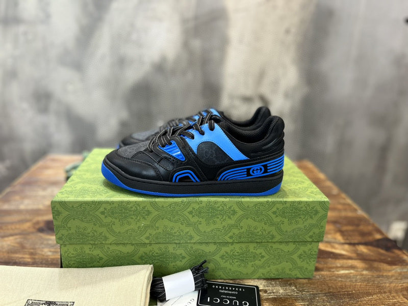 Gucci classic monochrome luxury sneakers view 10 retro runner design