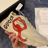 Gucci sneakers detailed view showing premium designer craftsmanship
