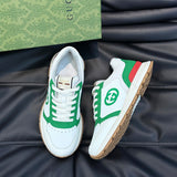 Gucci muted earth tones luxury sneakers view 5 retro runner design