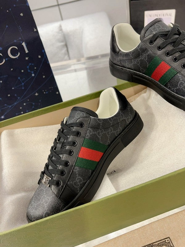 Gucci muted earth tones luxury sneakers view 6 heritage-inspired look
