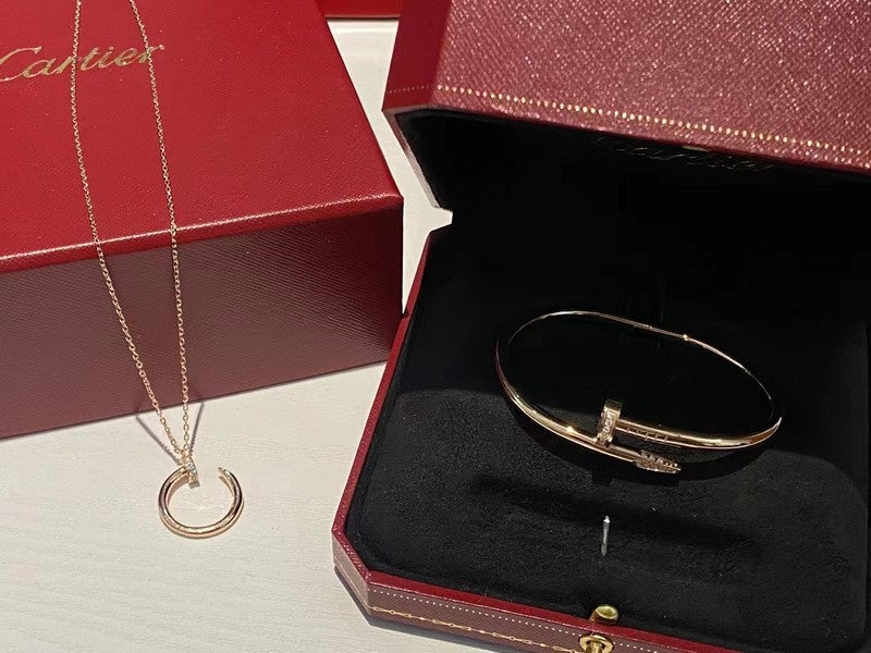 Close-up detail view of Cartier unisex jewelry piece