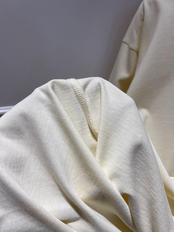 Close-up detail shot of Louis Vuitton cotton t-shirt with relaxed-fit cut