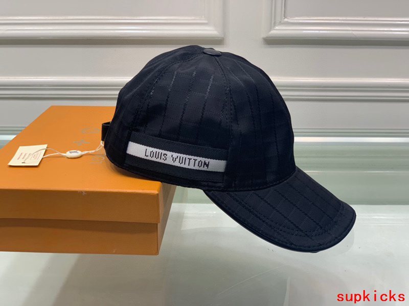 Close-up detail view of Louis Vuitton unisex cap