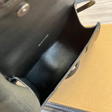 Polished Faux Leather Handbag - Modern Structured Build | Women's Everyday Carry Handbag #281 - product detail shot (image 10) of designer-inspired handbag