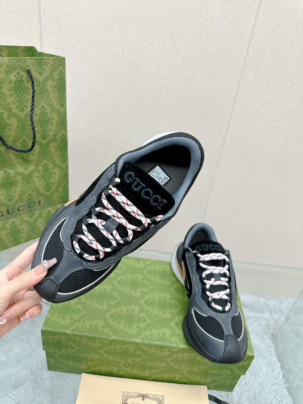 Gucci all-black luxury sneakers view 7 low-top design