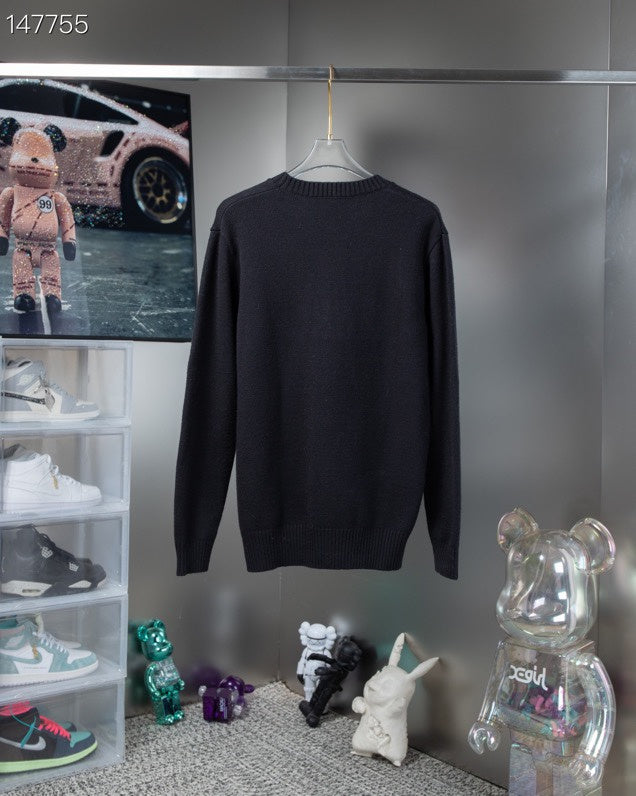 Side profile of Louis Vuitton luxury clothing with signature branding