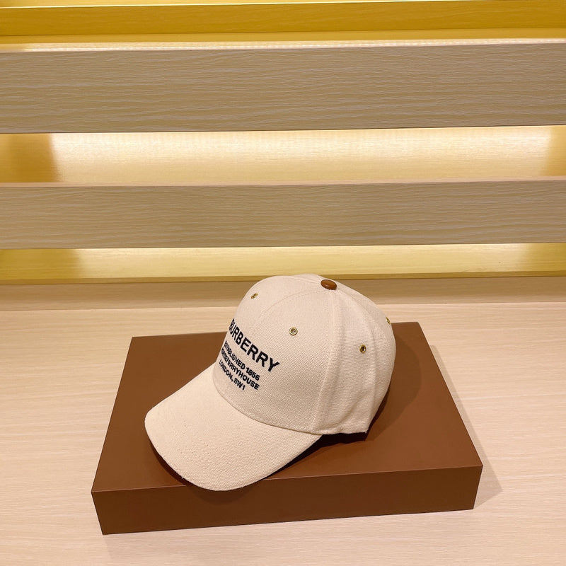 Side view of Burberry unisex cap