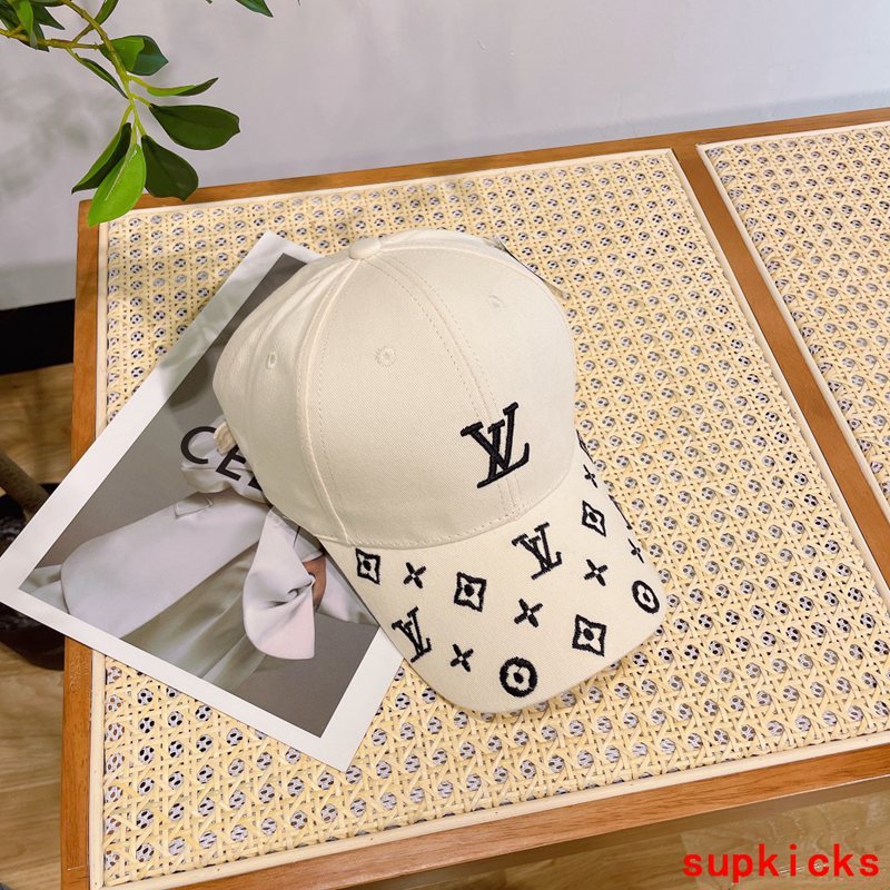 Close-up detail view of Louis Vuitton unisex cap