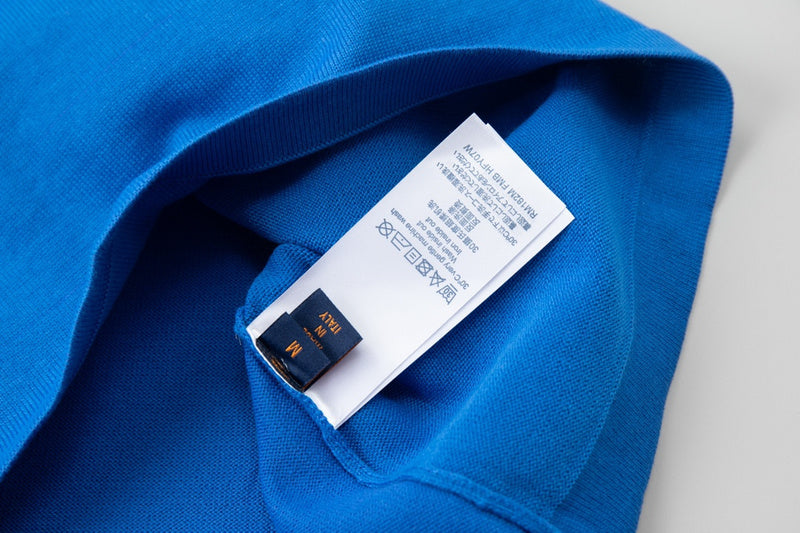 Close-up detail shot of Louis Vuitton cotton t-shirt with relaxed-fit cut