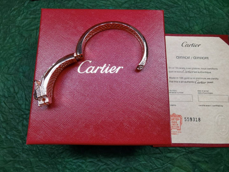 Close-up detail view of Cartier unisex jewelry piece