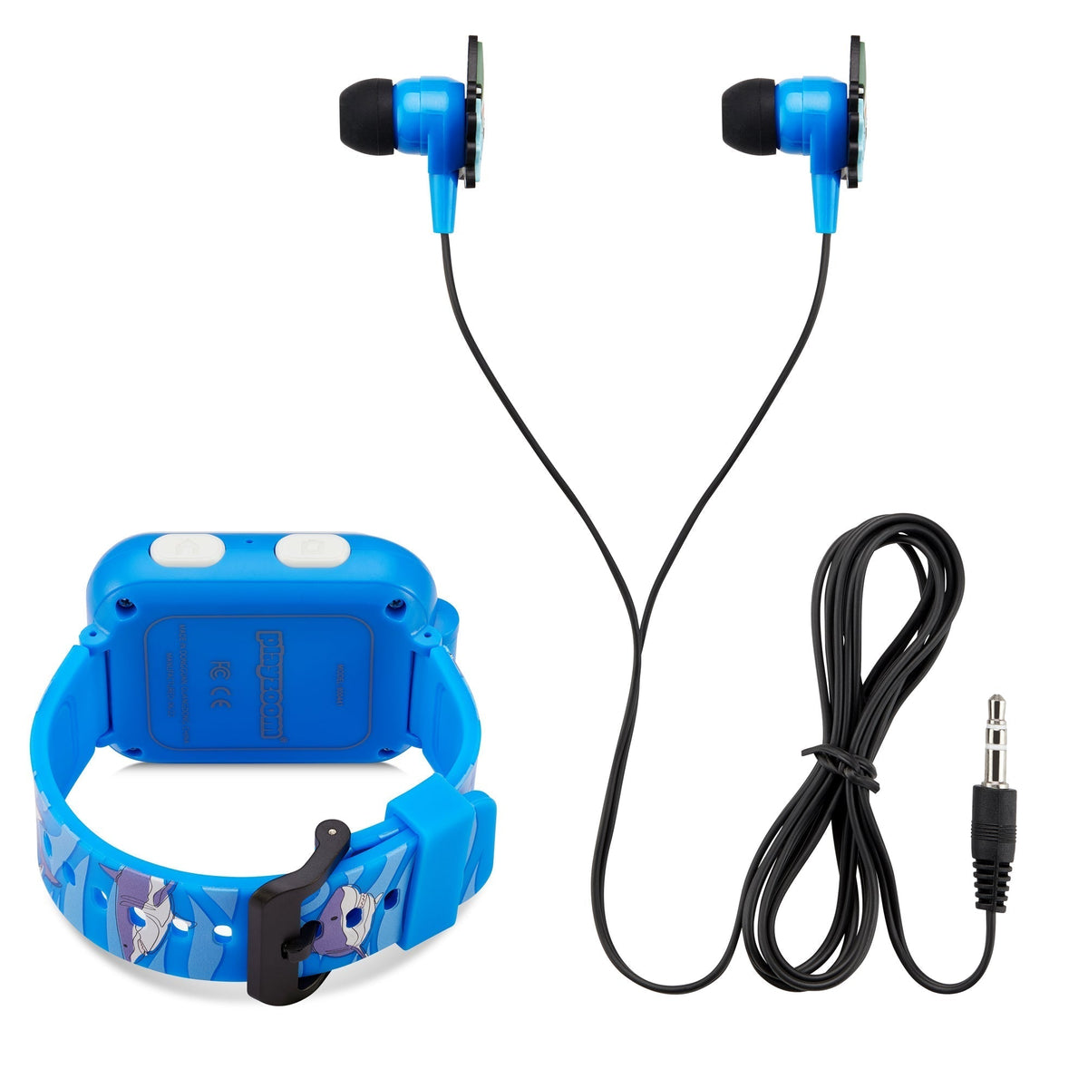 Side view of Playzoom Kids Smartwatch unisex blue watch