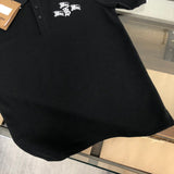 Back view of Polo cotton polo shirt with monogram-inspired silhouette